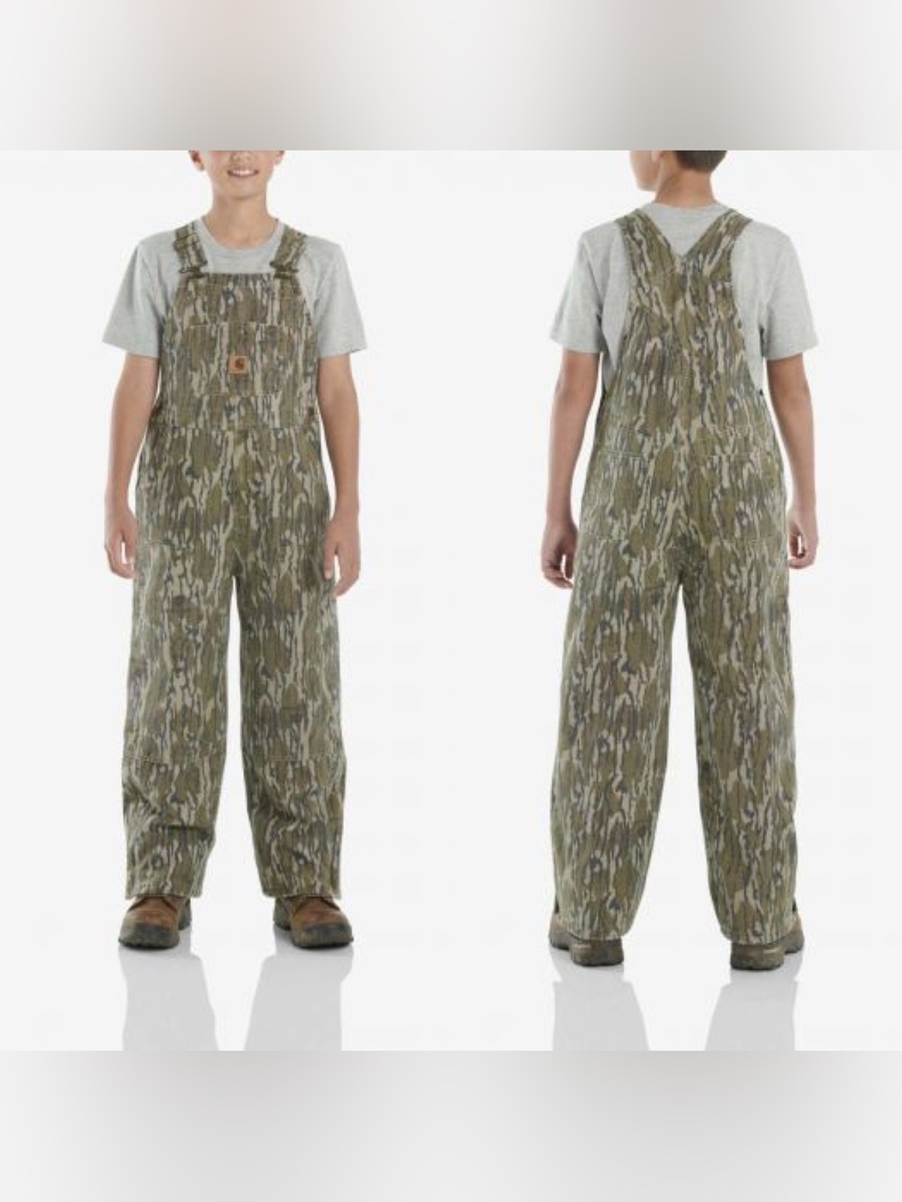 Carhartt Loose Fit Canvas Insulated Double-Front Bib Overall Mossy Oak Bottomla